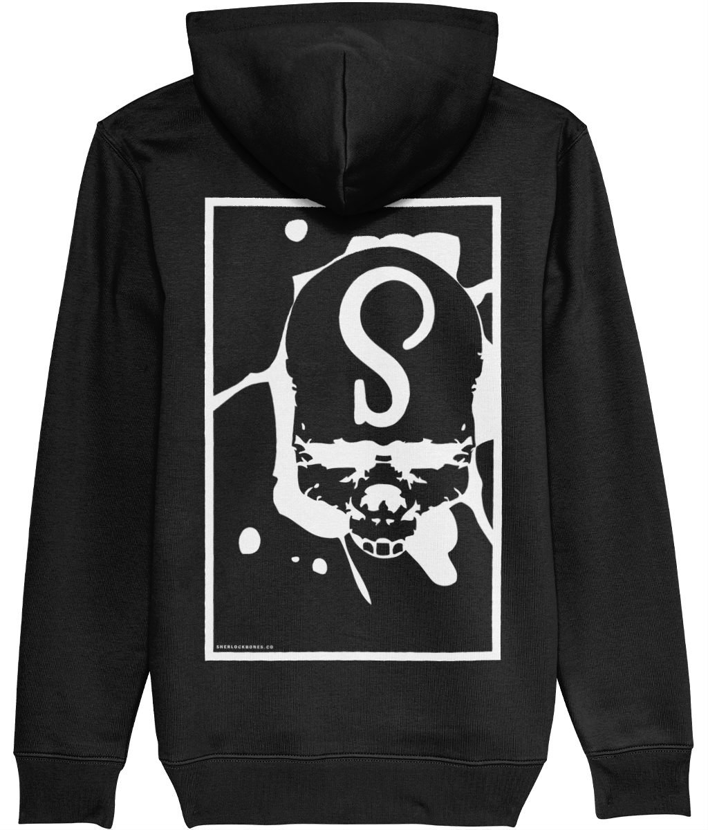 Sherlock Bones "Skull Stamp" Hoodie (Black/White)