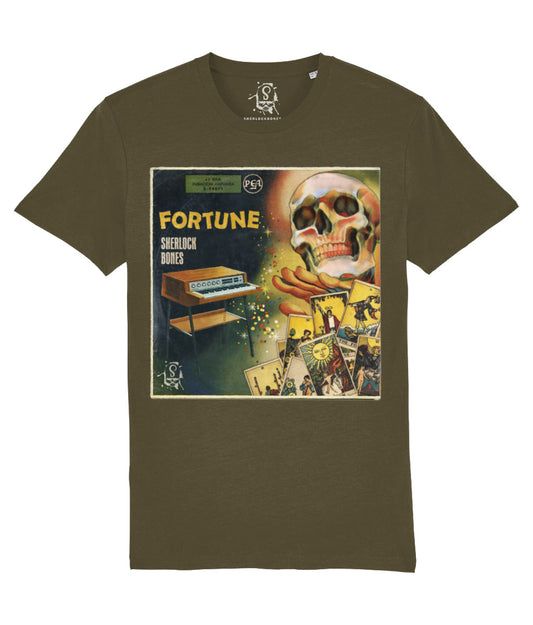 Sherlock Bones "Fortune" Artwork T-Shirt (Dark Khaki)